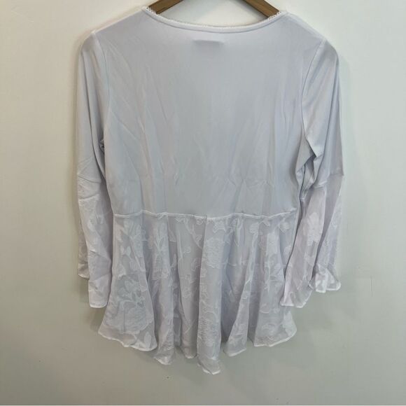 NWOT Susan Graver Top/Clipped Peplum and Sleeves | Size S - Picture 5 of 8
